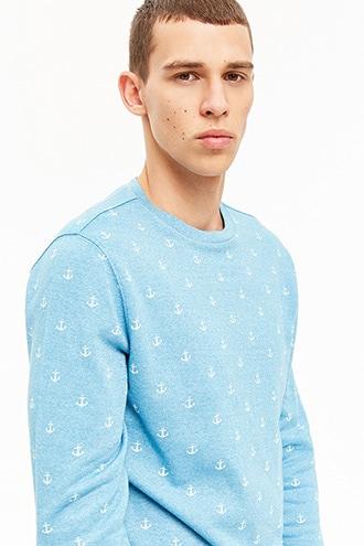 Forever21 Alpha Beta Anchor Print Pullover