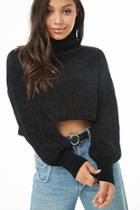 Forever21 Cropped Turtleneck Chenille Sweater