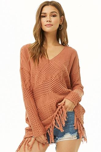 Forever21 Fringe-trim Mini Dress