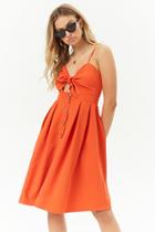 Forever21 Knotted Button-front Dress
