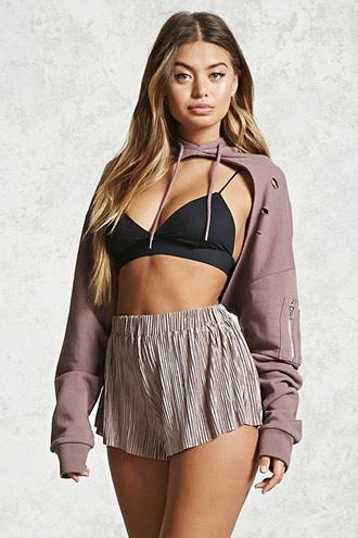 Forever21 Satin Accordion Pleated Shorts