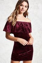 Forever21 Crushed Velvet Flounce Dress