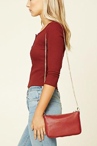 Forever21 Burgundy Chain Strap Crossbody
