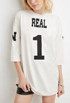 Forever21 Women's  Real 1 Jersey (cream/black)