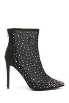 Forever21 Iridescent Rhinestone Ankle Boots