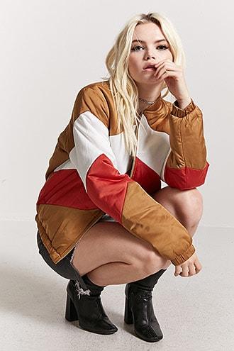 Forever21 Colorblock Padded Jacket