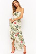 Forever21 Tropical Strapless Smocked Maxi Dress
