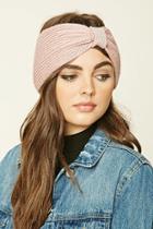 Forever21 Glitter Knit Bow-front Headwrap