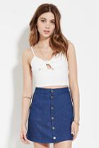 Forever21 Women's  Keyhole Cropped Cami