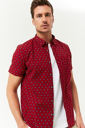 Forever21 Foulard Print Button Shirt