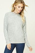 Love21 Women's  Contemporary Marled Knit Hoodie