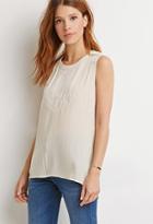 Love21 Southwestern-inspired Embroidered Trim Top