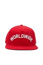 21 Men Red & White Men Worldwide Snapback Hat