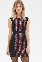 Forever21 Contemporary Striped Floral Shift Dress