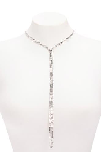 Forever21 Rhinestone Drop Necklace