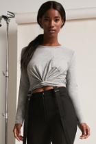 Forever21 Twist-hem Cropped Tee