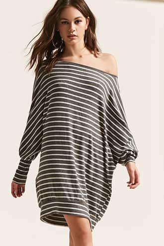 Forever21 Stripe Brushed-knit Longline Top