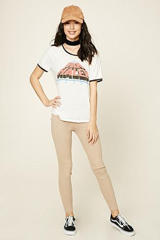 Forever21 Ribbed Sweater Knit Leggings