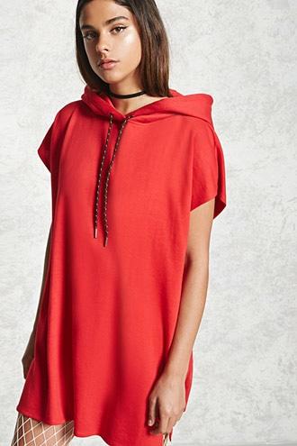 Forever21 Raw-cut Hooded Dress