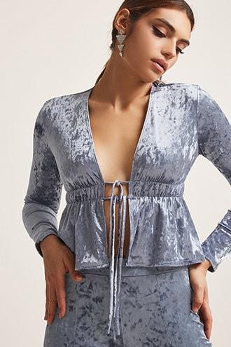 Forever21 Open-front Peplum Top