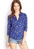Forever21 Spotted Floral Woven Shirt