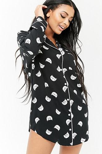 Forever21 Cat Graphic Sleep Shirt