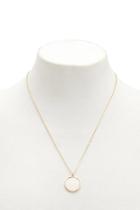 Forever21 Faux Mother Of Pearl Pendant Necklace