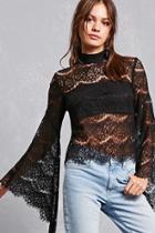 Forever21 Lace Bell Sleeve Top