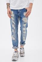 Forever21 Distressed Light Wash - Slim Fit Jeans