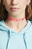 Forever21 Heart Studded Clear Choker