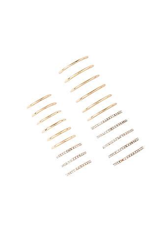 Forever21 Rhinestone Band Ring Set