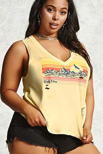 Forever21 Plus Size High Vibes Tee