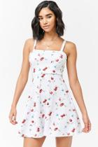 Forever21 Floral Cutout Fit & Flare Dress