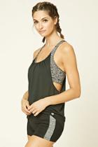 Forever21 Women's  Active Twofer Sports Bra Top