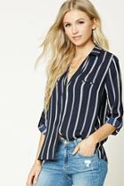 Forever21 Pinstripe Collared Shirt