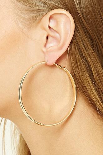 Forever21 Metallic Hoop Earrings