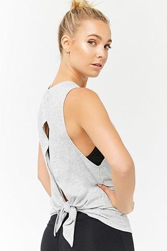 Forever21 Active Relaxed Tulip-back Top