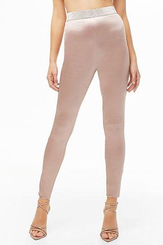 Forever21 Embellished Sheeny Pants