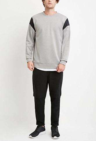21 Men Men's  Cuffed Cotton-blend Pants