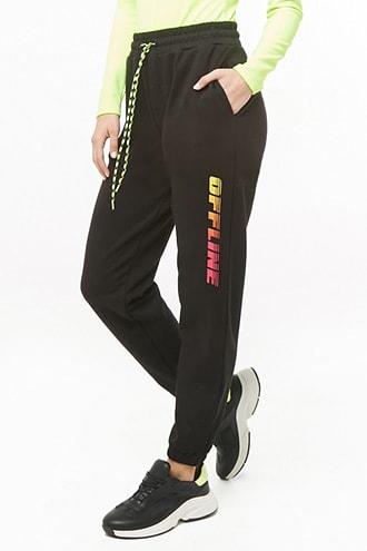 Forever21 Fleece Offline Graphic Joggers