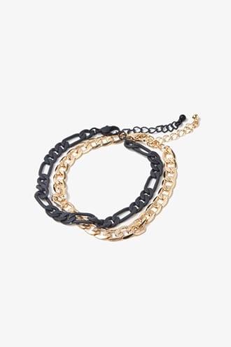 Forever21 Men Curb Chain Bracelet Set