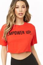 Forever21 Empower Up! Graphic Crop Top