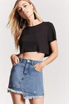 Forever21 Raw-cut Cropped Tee