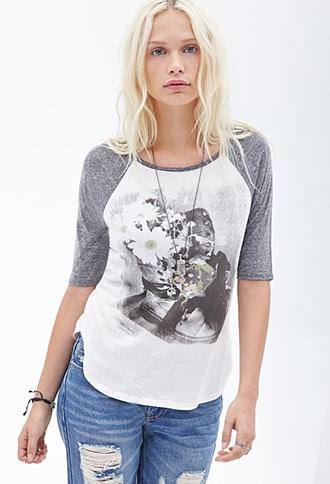 Forever21 Photo Graphic Baseball Tee