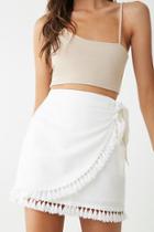 Forever21 Linen-blend Tassel-trim Wrap Skirt