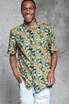 Forever21 Tropical Floral Hawaiian Shirt