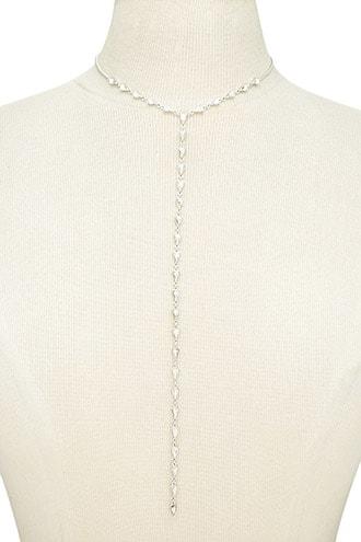 Forever21 Drop Rhinestone Choker