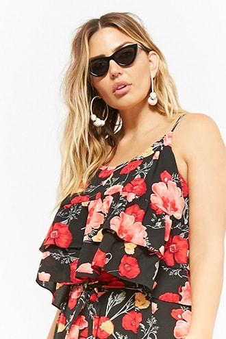 Forever21 Plus Size Floral Tiered Cami Top