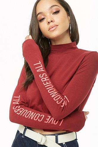 Forever21 Love Conquers All Graphic Top
