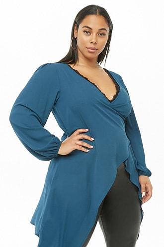 Forever21 Plus Size Chiffon Surplice Tunic
